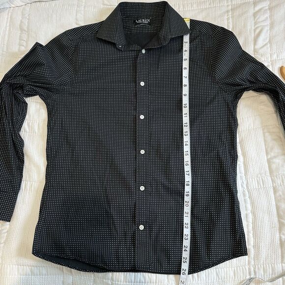 Lauren Ralph Lauren Black Label Shirt Mens Size 15 32/33 Slim Fit Performance - Picture 11 of 12